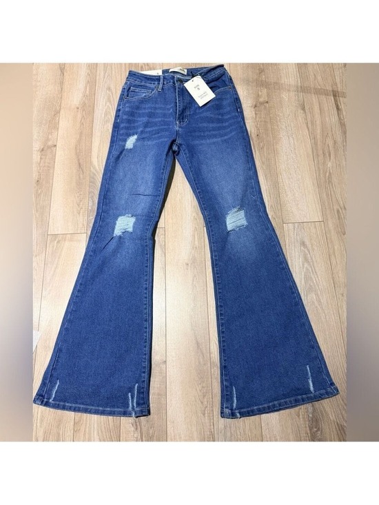Dynamic Denim Denim - Vervet Dynamic Denim Flare Jeans Distressed NWT